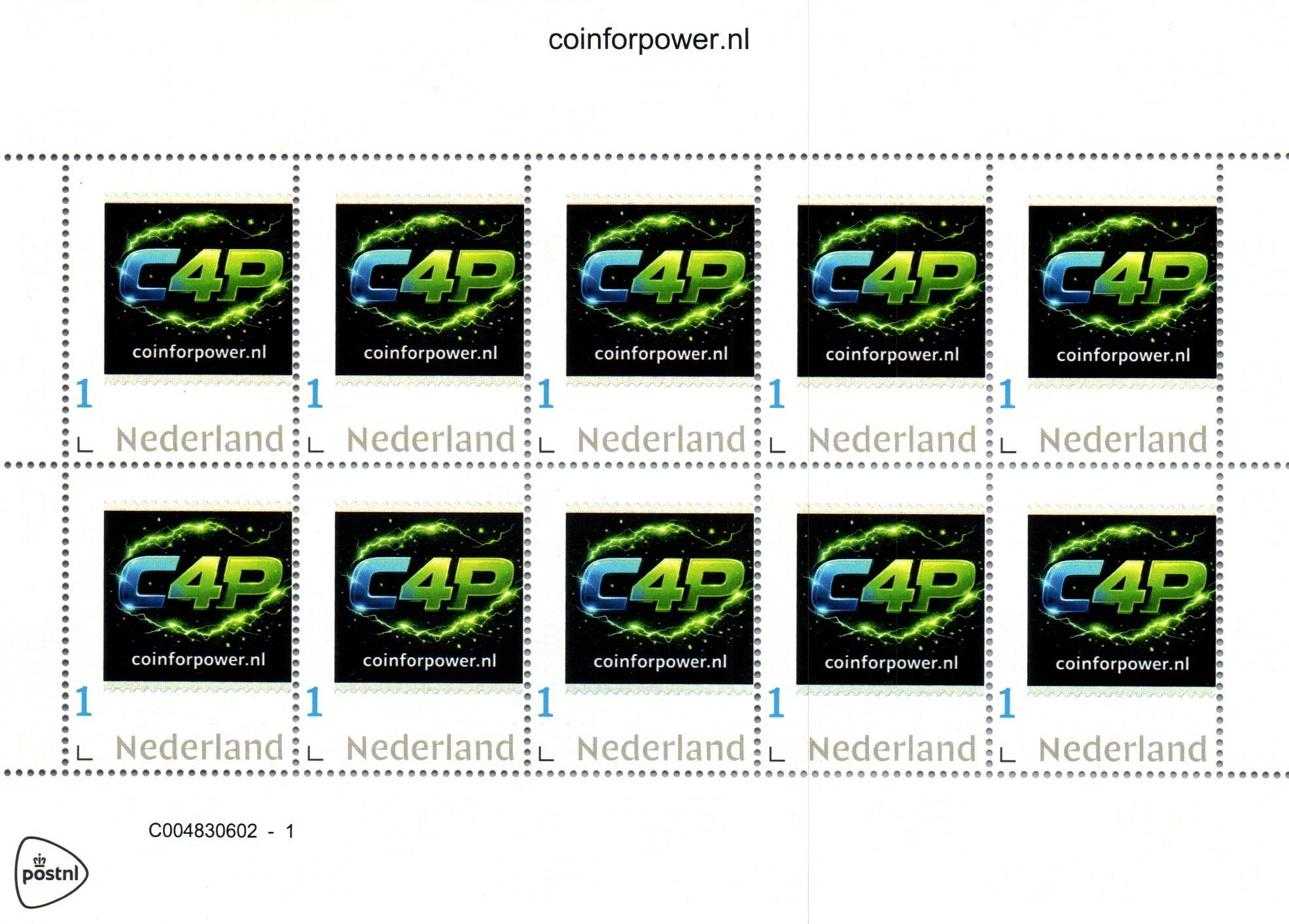 CoinForPower postzegels